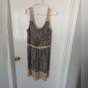 LOFT Geometric Sleeveless Dress Size 14